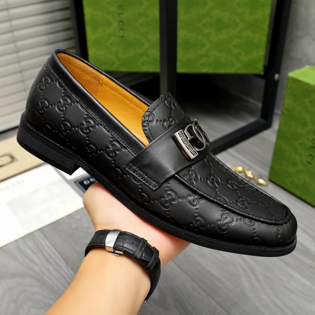 Men's shoes 💰480 Product trademark: GUCCI "Gucci" business slip-on leather shoes Regular size: 38-44 45 custom-made Product materials: Selected cowhide embossed upper, cowhide lining, rubber outsole